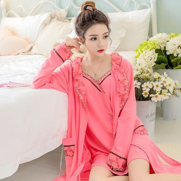 spring 2pcs robe women sleepwear dress set elegant loose plus size floral nightgown summer sling nightdress, Black;red
spring 2pcs robe women sleepwear dress set elegant loose plus size floral nightgown summer sling nightdress, Black;red