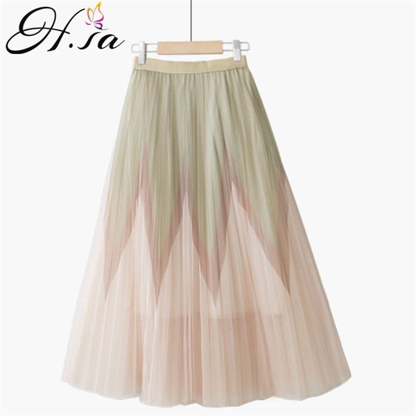 hsa spring summer korea fashion women high waist a-line long saia skirts argyle fladas gauze mesh swing 210430, Black
hsa spring summer korea fashion women high waist a-line long saia skirts argyle fladas gauze mesh swing 210430, Black