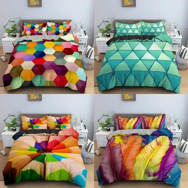 hexagon bedding set duvet cover color pencil pattern full king size comfortable bed linens with pillowcase sets
hexagon bedding set duvet cover color pencil pattern full king size comfortable bed linens with pillowcase sets
