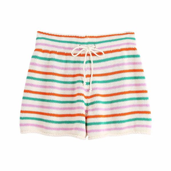sweet women high waist bow lace shorts 2021 summer fashion ladies england style female striped knit women's, White;black 
sweet women high waist bow lace shorts 2021 summer fashion ladies england style female striped knit women's, White;black