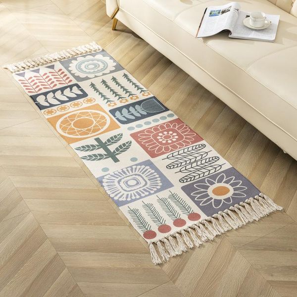 carpets bohemian linen carpet with tassel bedside area rug square long for living room bedroom door mat
carpets bohemian linen carpet with tassel bedside area rug square long for living room bedroom door mat