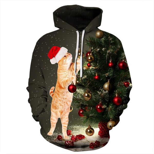 women's hoodies & sweatshirts christmas cat hoodie funny cute dogs 3d sweatshirt holiday casual pullover streetwear sudadera plu, Black
women's hoodies & sweatshirts christmas cat hoodie funny cute dogs 3d sweatshirt holiday casual pullover streetwear sudadera plu, Black