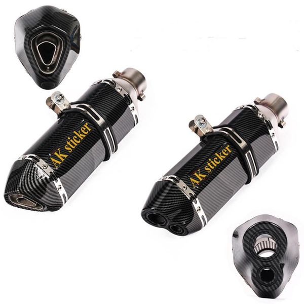 motorcycle exhaust system universal 38-51mm muffler pipe tail carbon fiber looking double outlet modified escape moto
motorcycle exhaust system universal 38-51mm muffler pipe tail carbon fiber looking double outlet modified escape moto