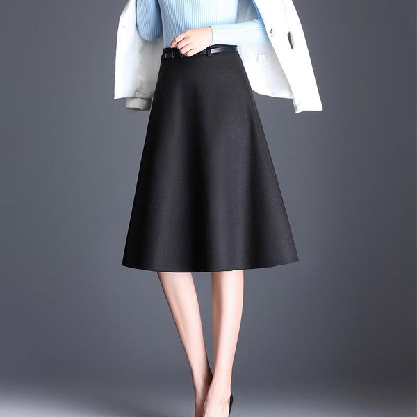 skirts autumn woolen a-line skirt temperament elegant pure color wild women high waist solid knee length mz3139, Black
skirts autumn woolen a-line skirt temperament elegant pure color wild women high waist solid knee length mz3139, Black