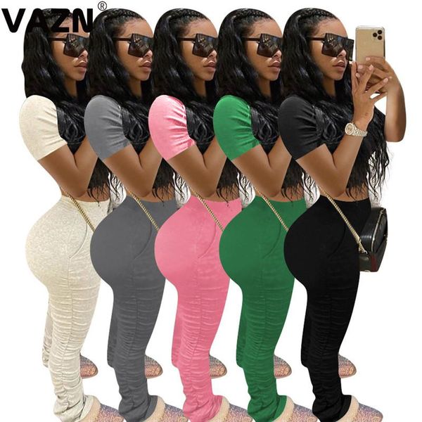 women's tracksuits vazn 2021 ribbed fitness active wear women 2 piece set running sport short sleeve full length lady, Gray
women's tracksuits vazn 2021 ribbed fitness active wear women 2 piece set running sport short sleeve full length lady, Gray