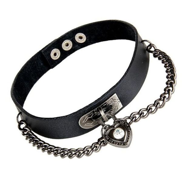 chokers heart chains choker necklace women girl jewelry punk dangle pendant pu leather neck collar anime hip hop fashion, Golden;silver
chokers heart chains choker necklace women girl jewelry punk dangle pendant pu leather neck collar anime hip hop fashion, Golden;silver