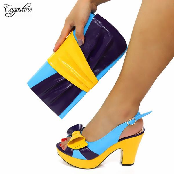 dress shoes amazing colorful pu leather african women's high heel sanda and purse bag set for party cr2127 height 10cm, Black
dress shoes amazing colorful pu leather african women's high heel sanda and purse bag set for party cr2127 height 10cm, Black