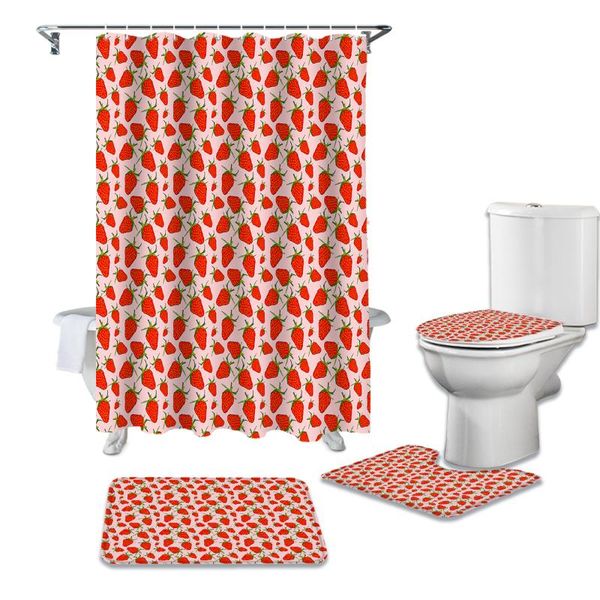 fruit strawberry shower curtain set for bathroom bath mat rug carpet toilet lid cover bathtub home decor gift curtains
fruit strawberry shower curtain set for bathroom bath mat rug carpet toilet lid cover bathtub home decor gift curtains