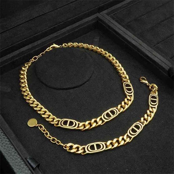 pig nose necklace heavy industry thick chain bronze fashion trend letter necklace bracelet, Silver
pig nose necklace heavy industry thick chain bronze fashion trend letter necklace bracelet, Silver