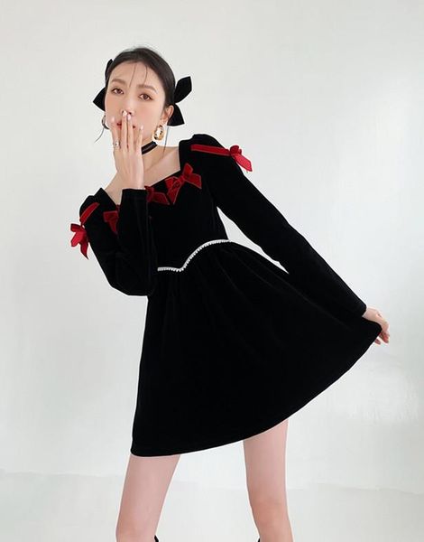 casual dresses velvet dress women's 2021 spring and autumn french retro waist small black, Black;gray
casual dresses velvet dress women's 2021 spring and autumn french retro waist small black, Black;gray