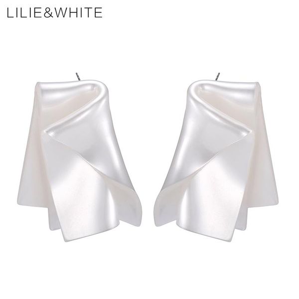 stud lilie&white fashion white folding twisted big earrings unique acrylic for women gift drop hf, Golden;silver
stud lilie&white fashion white folding twisted big earrings unique acrylic for women gift drop hf, Golden;silver