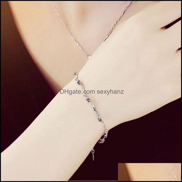 charm bracelets jewelry 925 sterling sier bracelet four feet eight female models crystal cute fashion wild retro super flash 500 b3 drop del, Golden;silver
charm bracelets jewelry 925 sterling sier bracelet four feet eight female models crystal cute fashion wild retro super flash 500 b3 drop del, Golden;silver