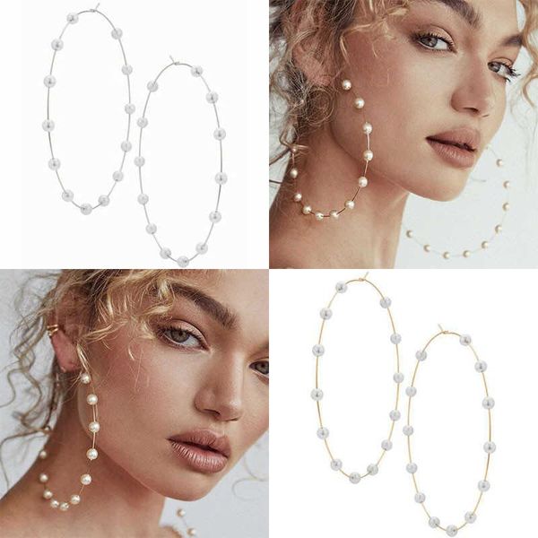 europe and the united states geometric exaggerated pearl big circle pendant women's earrings fashion jewelry hoop & huggie, Golden;silver
europe and the united states geometric exaggerated pearl big circle pendant women's earrings fashion jewelry hoop & huggie, Golden;silver