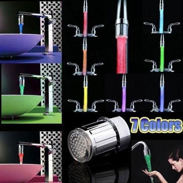 7 colors unique led light water glow faucet tap stainless steel + diverter valve adapter connector\t\t kitchen faucets
7 colors unique led light water glow faucet tap stainless steel + diverter valve adapter connector\t\t kitchen faucets