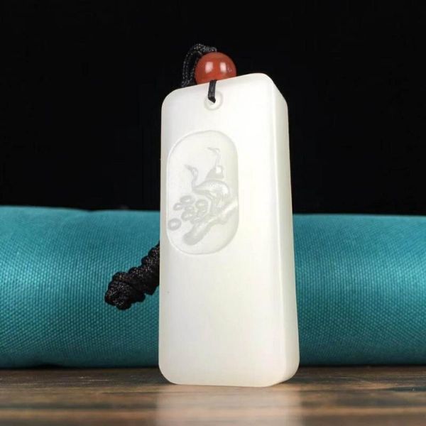 lockets j07#hetian jade white pendant, oil run, Silver
lockets j07#hetian jade white pendant, oil run, Silver