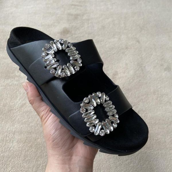 slippers summer fashion shoes women crystal leisure silk genuine leather flat zapatos de mujer, Black
slippers summer fashion shoes women crystal leisure silk genuine leather flat zapatos de mujer, Black