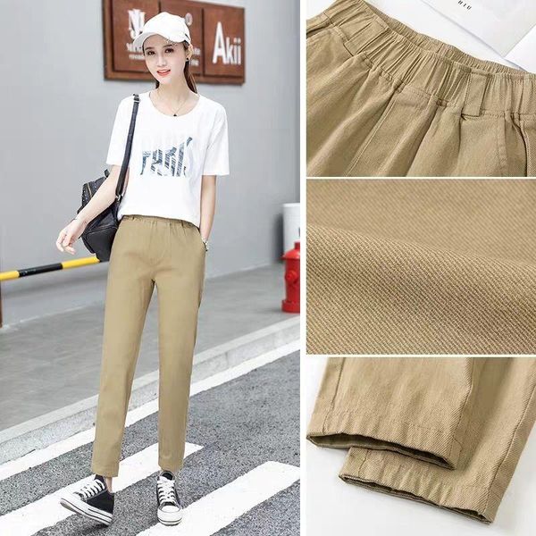 women's pants & capris 2021 spring summer cotton linen women casual harem high elastic female office ladies ankle length trousers l131, Black;white
women's pants & capris 2021 spring summer cotton linen women casual harem high elastic female office ladies ankle length trousers l131, Black;white