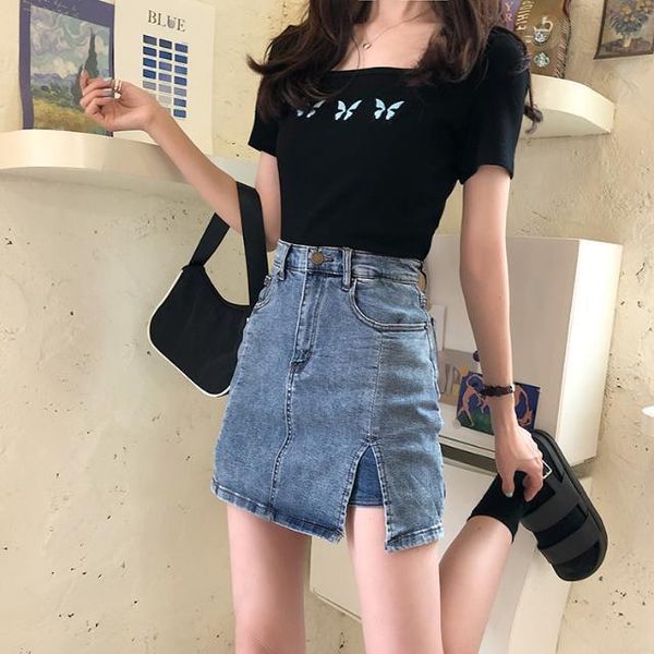 summer tight high waist women skirts a line split denim miniskirt and divided woman mujer faldas saias mulher, Black
summer tight high waist women skirts a line split denim miniskirt and divided woman mujer faldas saias mulher, Black