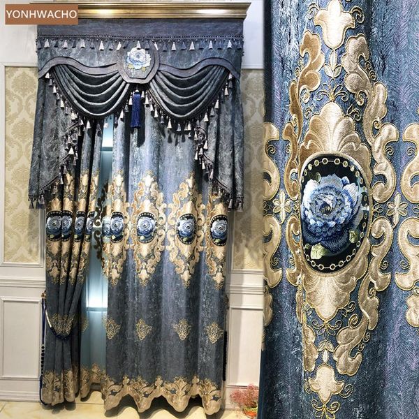 curtain & drapes custom european pastoral modern living room hollow embroidery blue cloth blackout valance tulle drapery c772
curtain & drapes custom european pastoral modern living room hollow embroidery blue cloth blackout valance tulle drapery c772