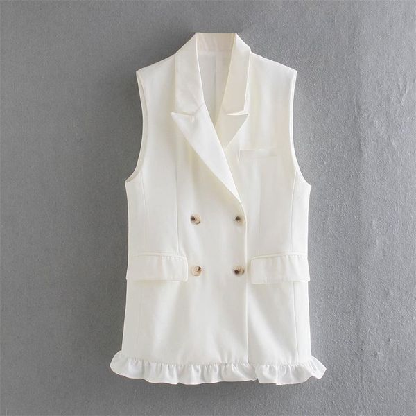 women's vests women 2022 fashion solid color double-breasted loose suit vest sleeveless ruffled patch pocket jacket streetwear, Black;white
women's vests women 2022 fashion solid color double-breasted loose suit vest sleeveless ruffled patch pocket jacket streetwear, Black;white