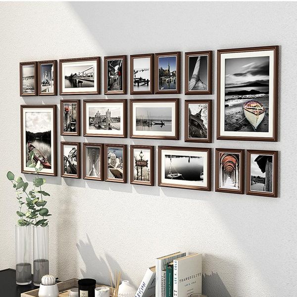 frames 20pcs/set wood picture with pictures po frame for wall hanging classic wooden home decoration
frames 20pcs/set wood picture with pictures po frame for wall hanging classic wooden home decoration