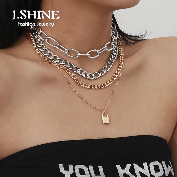 jshine 4pcs/set multi layered lock padlock pendant necklace gothic thick curb cuban choker necklaces for women statement jewelry chains, Silver
jshine 4pcs/set multi layered lock padlock pendant necklace gothic thick curb cuban choker necklaces for women statement jewelry chains, Silver