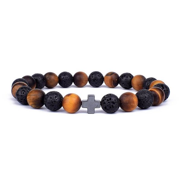beaded, strands matte tiger eye hematite cross bracelets for men women natural lava rock & bangles jewelry reiki bead bracelet pulsera, Black
beaded, strands matte tiger eye hematite cross bracelets for men women natural lava rock & bangles jewelry reiki bead bracelet pulsera, Black