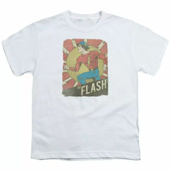 the flash tattered poster kids youth t shirt licensed dc comics tee white, White;black
the flash tattered poster kids youth t shirt licensed dc comics tee white, White;black