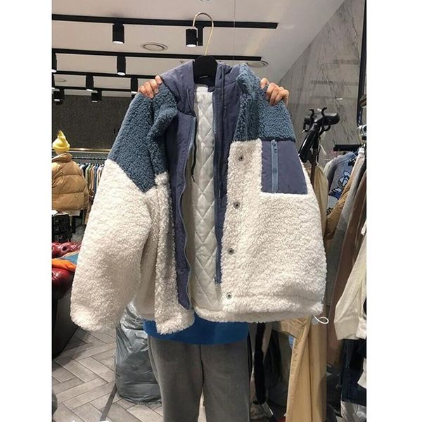 women's trench coats 2021 south korea dongdaemun autumn and winter fashion loose color matching hooded lamb wool warm jacket blouse, Tan;black
women's trench coats 2021 south korea dongdaemun autumn and winter fashion loose color matching hooded lamb wool warm jacket blouse, Tan;black