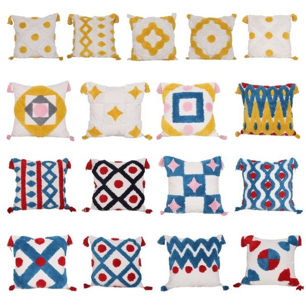pillow case boho tribal throw with tassels farmhouse woven tufted textured multicolored geometric diamond pattern square
pillow case boho tribal throw with tassels farmhouse woven tufted textured multicolored geometric diamond pattern square