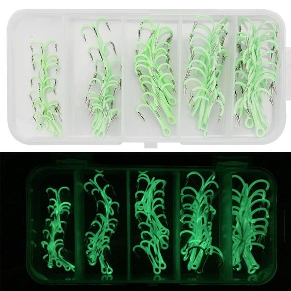 fishing lure glow treble hook night mini luminous high carbon steel hooks 50 pieces set
fishing lure glow treble hook night mini luminous high carbon steel hooks 50 pieces set