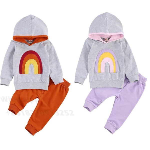 0-24m autumn baby boy girl clothes sets 2pcs rainbow print long sleeve hooded pullover sweatshirt pants born casual wear jumpsuits, Blue
0-24m autumn baby boy girl clothes sets 2pcs rainbow print long sleeve hooded pullover sweatshirt pants born casual wear jumpsuits, Blue