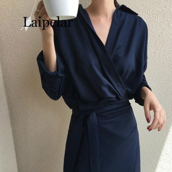 casual dresses laipelar women fall elegant v neck solid bandage long shirt dress female plus size sleeve robe femme clothes, Black;gray
casual dresses laipelar women fall elegant v neck solid bandage long shirt dress female plus size sleeve robe femme clothes, Black;gray