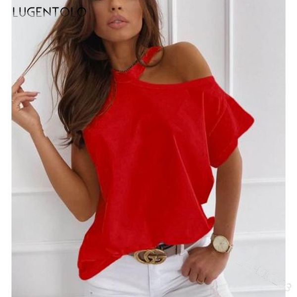 summer t-shirt women strapless short sleeve large size simple female casual all-match t-shirts lugentolo women's, White
summer t-shirt women strapless short sleeve large size simple female casual all-match t-shirts lugentolo women's, White