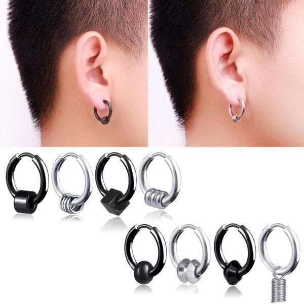 hoop & huggie stainless steel earrings for men women punk black/silver color round circle earings korean hip hop jewelry, Golden;silver
hoop & huggie stainless steel earrings for men women punk black/silver color round circle earings korean hip hop jewelry, Golden;silver