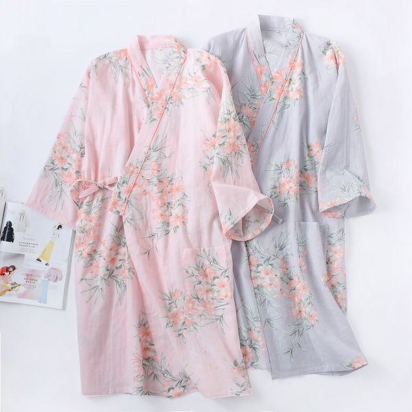 women's sleepwear 100% cotton kimono women casual flower night long homewear full sleeve fashion clothes vintage pjs japanese styl, Black;red
women's sleepwear 100% cotton kimono women casual flower night long homewear full sleeve fashion clothes vintage pjs japanese styl, Black;red