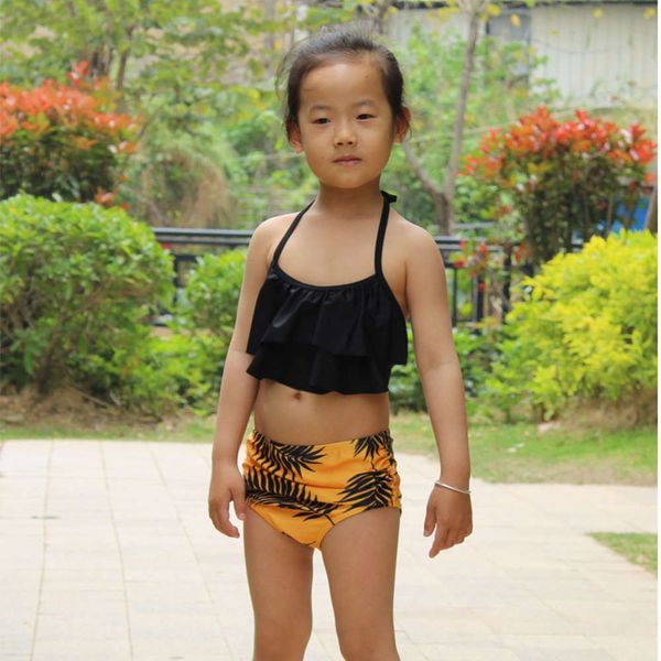 children's swimsuit high waist girls' split, Blue
children's swimsuit high waist girls' split, Blue