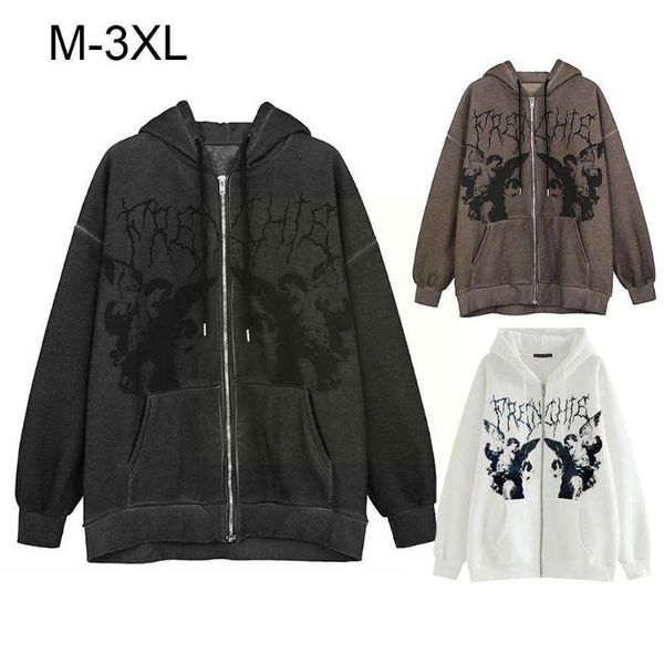 women's hoodies & sweatshirts hooded sweater loose street sports zipper cardigan jacket printed fashion y2k clothes winter coat dark st, Black
women's hoodies & sweatshirts hooded sweater loose street sports zipper cardigan jacket printed fashion y2k clothes winter coat dark st, Black