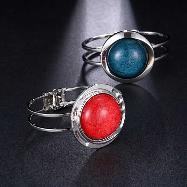 bangle amc trendy vintage red and blue couple advanced big opal stone hip hop cool zircon lucky bracelet lovers' jewelry gifts, Black
bangle amc trendy vintage red and blue couple advanced big opal stone hip hop cool zircon lucky bracelet lovers' jewelry gifts, Black