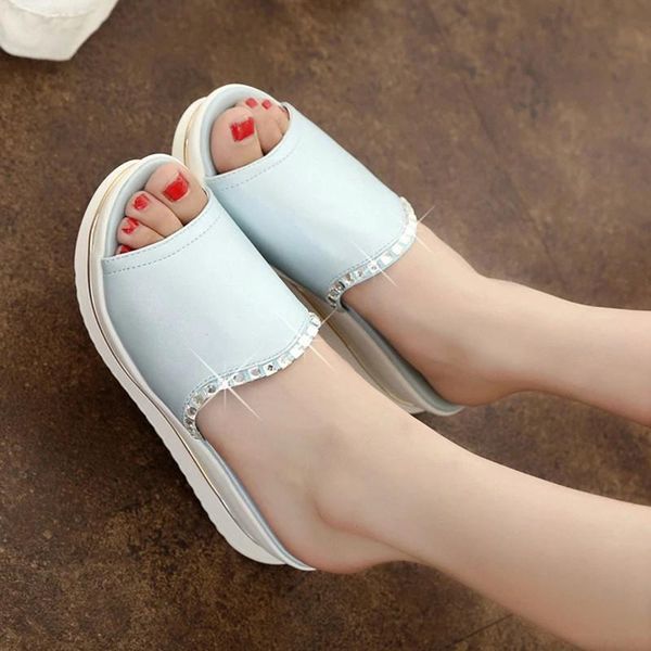 sandals summer girl pu leather slides women platform slippers shoes wedges with crystal 2021, Black
sandals summer girl pu leather slides women platform slippers shoes wedges with crystal 2021, Black