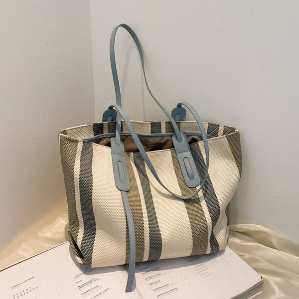 design jewelry large spring and summer new color contrast stripe shoulder large capacity casual cloth simple women's bag
design jewelry large spring and summer new color contrast stripe shoulder large capacity casual cloth simple women's bag