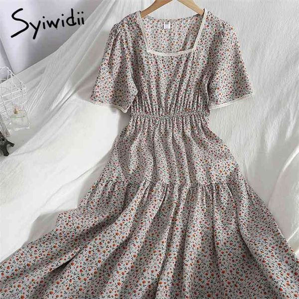 floral print ruffles womens dresses high waist square collar puff sleeve a-line summer korean fashion clothing 210607, Black;gray
floral print ruffles womens dresses high waist square collar puff sleeve a-line summer korean fashion clothing 210607, Black;gray