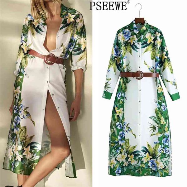 spring green floral print midi shirt dress woman belt long sleeve women casual side vents elegant es 210519, Black;gray
spring green floral print midi shirt dress woman belt long sleeve women casual side vents elegant es 210519, Black;gray