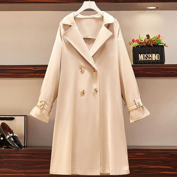 women's trench coats 2021 fashion plus size women autumn winter loose oversize coat casual double breasted female overcoat, Tan;black
women's trench coats 2021 fashion plus size women autumn winter loose oversize coat casual double breasted female overcoat, Tan;black