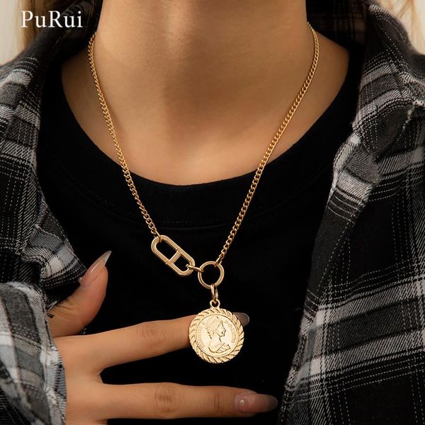 pendant necklaces purui hiphop simple chain with coin necklace for women punk fashion long on neck trendy jewelry 2021 gift, Silver
pendant necklaces purui hiphop simple chain with coin necklace for women punk fashion long on neck trendy jewelry 2021 gift, Silver