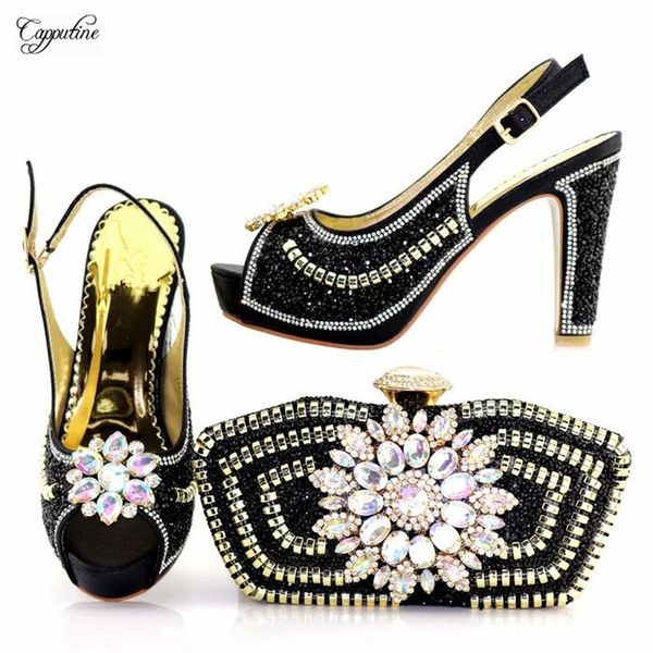 dress shoes high class black with crystal stones heel sandal and clutch bag set for evening party 1719-1 height .5cm
dress shoes high class black with crystal stones heel sandal and clutch bag set for evening party 1719-1 height .5cm