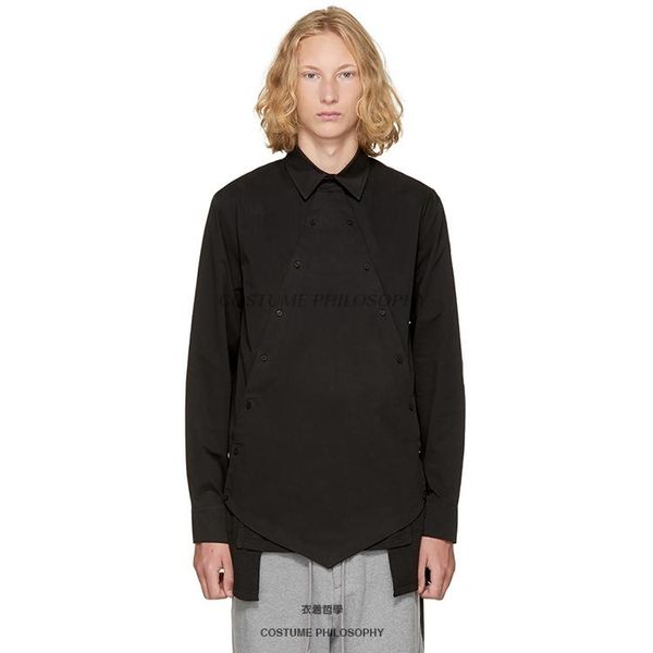 self-made men's long-sleeved shirt with irregular design splicing and slimming style lapel avant-garde shirt. s-6xl casual shirts, White;black
self-made men's long-sleeved shirt with irregular design splicing and slimming style lapel avant-garde shirt. s-6xl casual shirts, White;black