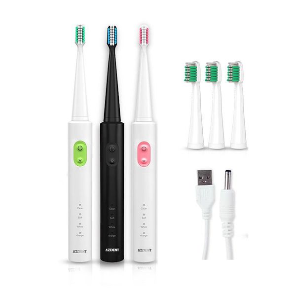 smart electric toothbrush azdent fashion az-1 pro sonic usb charger rechargeable teeth tooth with 4 heads brush waterproof
smart electric toothbrush azdent fashion az-1 pro sonic usb charger rechargeable teeth tooth with 4 heads brush waterproof