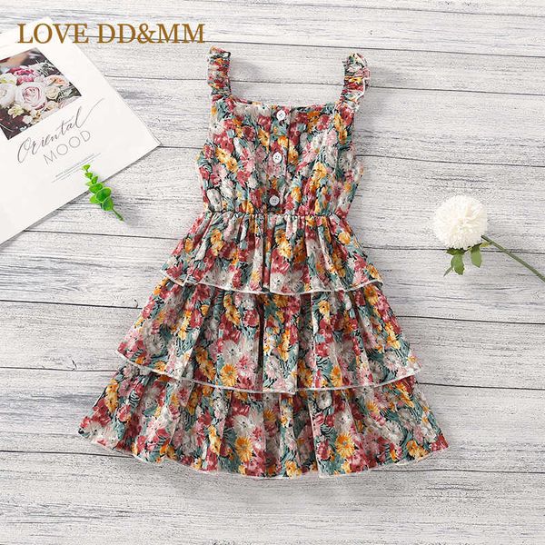 love dd&mm girl princess dresses children's wear girls sweet flower vest dress kids clothes for costume 210715, Red;yellow
love dd&mm girl princess dresses children's wear girls sweet flower vest dress kids clothes for costume 210715, Red;yellow