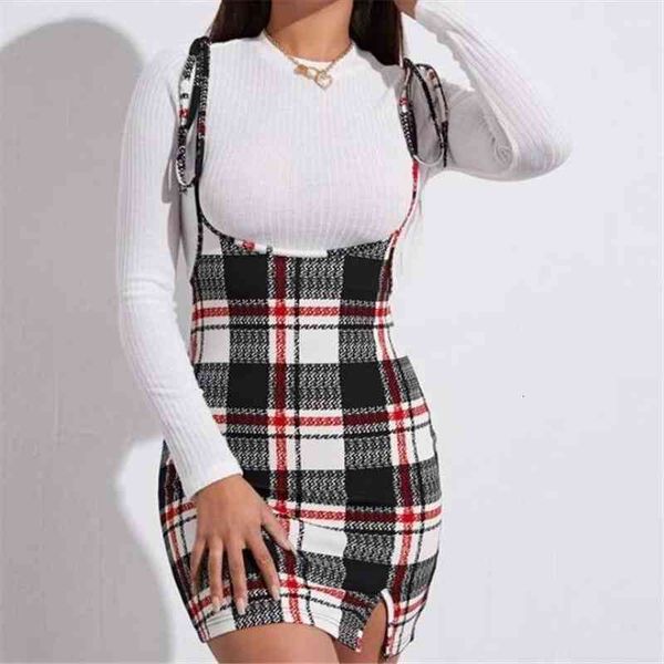 women fashion casual vintage plaid print adjustable thin shoulder high waist strap overall skinny mini skirts daily all season, Black
women fashion casual vintage plaid print adjustable thin shoulder high waist strap overall skinny mini skirts daily all season, Black
